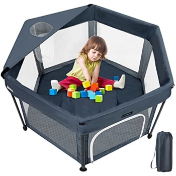 Baby Playpen, Bellababy Extra Large Playard, Kids Activity Centre, Portable with Soft Mattress & Storage Bag, Anti-Skid Pads, Lightweight, Indoor-Outdoor | The Storepaperoomates Retail Market - Fast Affordable Shopping