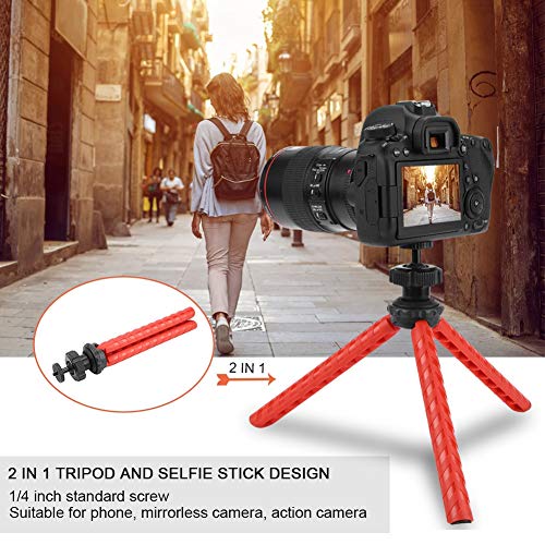 Action Camera Tripod, Tripod, Sturdy Durable Foldable Outdoor Mirrorless Camera for Small Size Action Cameras for Mobile Phone(red) | The Storepaperoomates Retail Market - Fast Affordable Shopping