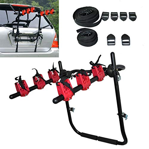 Bike Rack for Car Bicycle Car Racks for 3-Bike Portable Foldable Hitch Mount Carrier Bike Rack for Most Car Automobile Trunk SUV