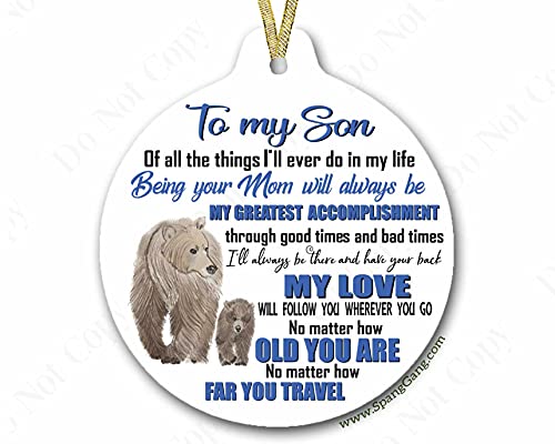 To My Son Gift Christmas Ornament | Gift for Son Christmas | Boy Birthday Gift | You Personalize | DOUBLE sided