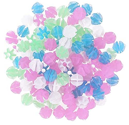 NT-ling Multicoloured Bicycle Spoke Beads, Luminous Plastic Cycling Clip Beads,Bike Spoke Beads Plastic Clip,for Childrens Bicycle Spokes Accessories Wheel Decorations 72 Pieces