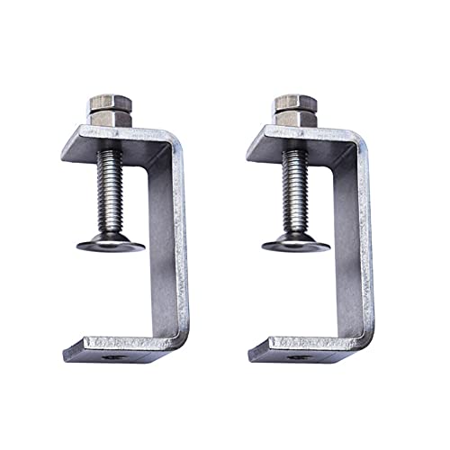 BOOHAO 2 pcs Stainless Steel C Clamp Tiger Clamp Wood Working Tools Welding Clamps G Clamp with Wide Jaw Openings for Carpentry Woodwork Building (65MM)