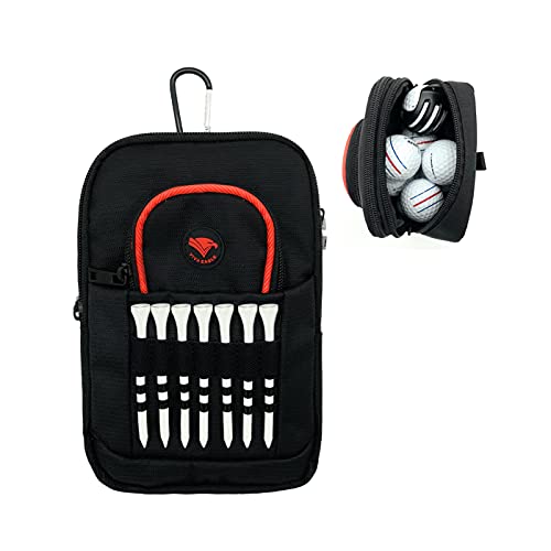 VIVA EAGLE Golf Multi Pocket Accessories Bag Valuable Pouch with Clip – Orange