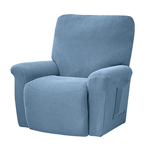 EXCEART Stretch Sofa Slipcover Easy- Going Recliner Chair Cover Non- Slip Furniture Protector Elastic Couch Slipcover for Home Office Massage Sofa Armchair Blue
