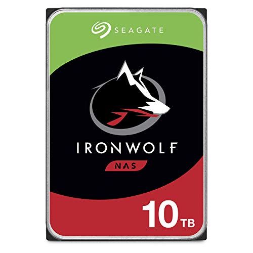 Seagate IronWolf 10TB NAS Internal Hard Drive HDD – CMR 3.5 Inch SATA 6Gb/s 7200 RPM 256MB Cache for RAID Network Attached Storage, with Rescue Service (ST10000VN0008) (Renewed)