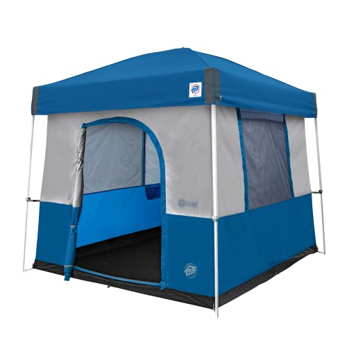 E-Z UP Camping Cube Sport, Converts 10′ Angled Leg Canopy into Camping Tent, Royal Blue (Canopy/SHELTER NOT Included)