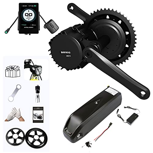 BAFANG 48V 750W Mid Drive Kit with 17.5Ah Battery, 8Fun BBS02 Electric Bike Mid Mount Motor with P860C Display & 44T Chainring, DIY eBike Conversion Kit for Mountain Road Bicycle Commuter Bikes