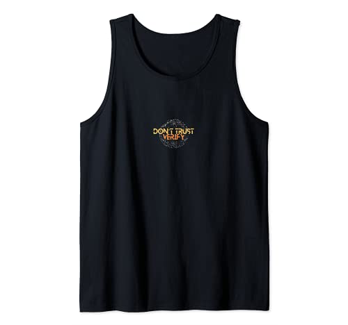 Don’t Trust. Verify. Cryptography Decentralization Bitcoin Tank Top