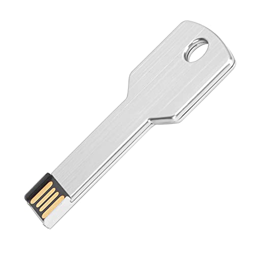 Key Shape U Disk, 8GB/16GB/32GB/64GB USB Flash Drive U Disk , Plug and Play PC U Disk USB Memory Disk Replacement for Desktop/Laptop, White(64GB)