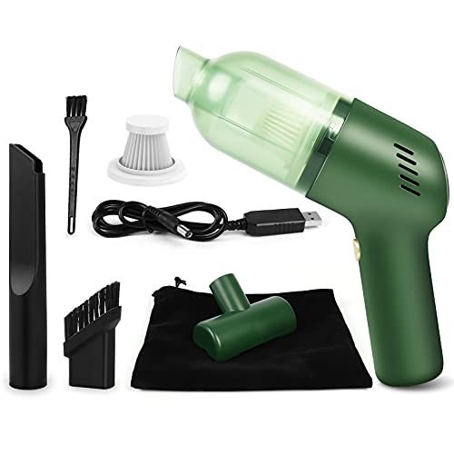 IAMGlobal Cordless Handheld Vacuum Cleaner, 8000Pa High Power Portable Rechargeable Vacuum Cleaner, Car Vacuum, Wet Dry Car Vacuum Cleaner for Pet Hair Home Office and Car Cleaning (Green)