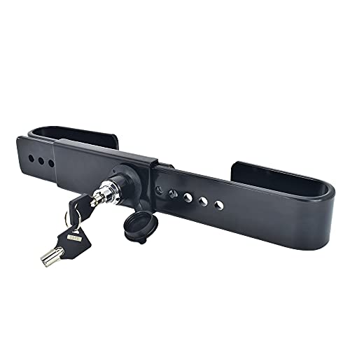 SINCERITYLI Steel Cargo Door Lock/Shipping Container Lock with 2 Tubular Keys and Rubber Cover Adjustment Range: 9″ – 18″ Color-Black