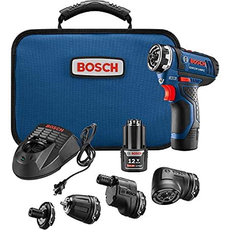Bichi Bosch GSR12V-140FCB22 Cordless Electric Screwdriver 12V Kit 5-In-1 Multi-Head Power Drill Set.,Blue