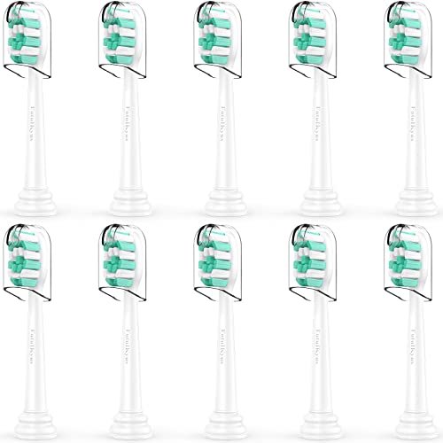 Toothbrush Replacement Heads for Philips Sonicare ProtectiveClean DailyClean Electric Toothbrush Head 1 2 Series Plaque Control Gum 4100 5100 C1 C2 C3 G2 HX9023 Snap-on, 10 Pack