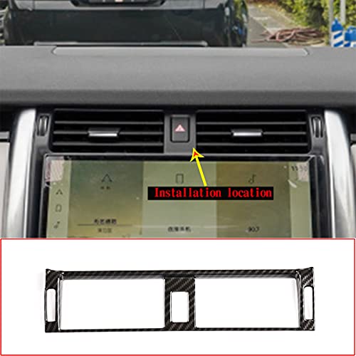 YUECHI for Land Rover Discovery 5 2021 Central Control Air Conditioning Air Outlet Decorative Frame Accessories ABS Carbon Fiber Pattern 1 Piece Set