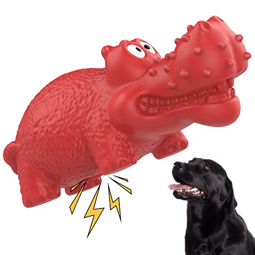 Pawaboo Dog Chew Toys for Aggressive Chewer, Indestructible Tough Durable Squeaky Dog Toys with Natural Rubber, Interactive Dog Toothbrush Teeth Cleaning Chew Toys for Large Medium Breed Dogs