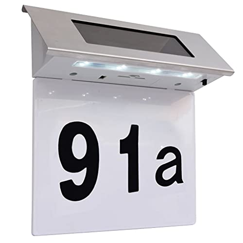 (Fast Shipments)luminated Address Number Sign Solar House Number Light Waterproof Outdoor Light Up for Home Garden Yard Street Solar LED House Number Light Stainless Steel | The Storepaperoomates Retail Market - Fast Affordable Shopping