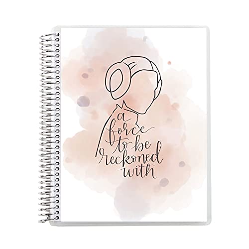7″ x 9″ Spiral Bound College Ruled Notebook – Star Wars Watercolor Leia. 160 Lined Page Note Taking & Writing Notebook. 80Lb Thick Mohawk Paper. Stickers Included by Erin Condren.