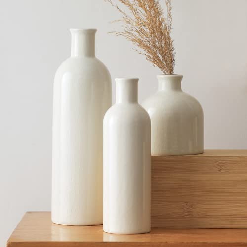 Ceramic Vases for Home Decor, White Vases for Decor, Dresser Decor, Vases for Decor, Mantle Décor, Ceramic Vase, Vases for Flowers, Decorative Vase, White Ceramic Vase