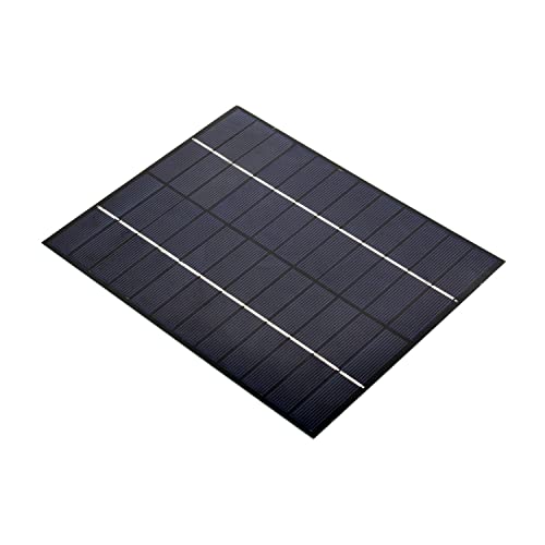 Heyiarbeit 1 Pcs 12V 5.2W Small Polysilicon Epoxy Resin DIY Solar Panel Module 165mm x 210mm/6.49″ x 8.27″ for Cell Charger