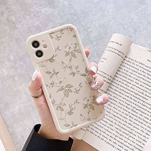 ZTOFERA Compatible with iPhone 11 Case for Girls Women, Floral Flower Pattern Design Silicone Case, Slim Shockproof TPU Protective Bumper Case Cover for iPhone 11 (6.1″), Beige | The Storepaperoomates Retail Market - Fast Affordable Shopping