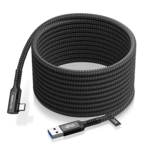 Miaeueu Link Cable 20FT Compatible for Oculus/Meta Quest 2/Pro, USB 3.2 Gen 1 Type A to C Charging Cable for VR Headset Gaming PC, High Speed Data Transfer and Fast Charge