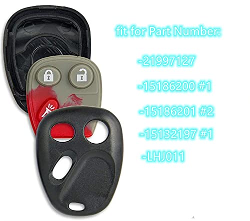 UOKEY Replacement Keyless Entry Remote Control Key Fob Shell Fit for Cadillac Chevrolet GMC(21997127) | The Storepaperoomates Retail Market - Fast Affordable Shopping