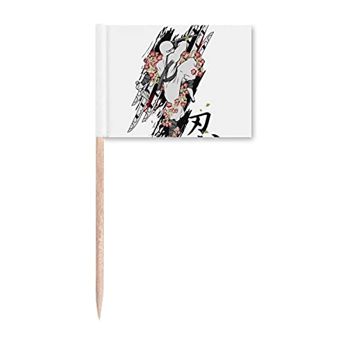 Japan Culture Ninja Toothpick Flags Marker Topper Party Decoration