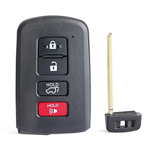 Keymall Car Key Fob Replacement Smart Remote Key for Toyota Highlander 2014 2015 2016 2017 2018 2019 4 Buttons (FCC ID:HYQ14FBA P/N: 281451-2110 1551A-14FBA 89904-0E121)