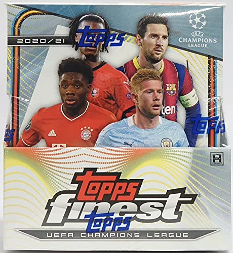 2020-21 Topps Champions League Finest Soccer UEFA Hobby Box (12 Packs/5 Cards:2 Autos)