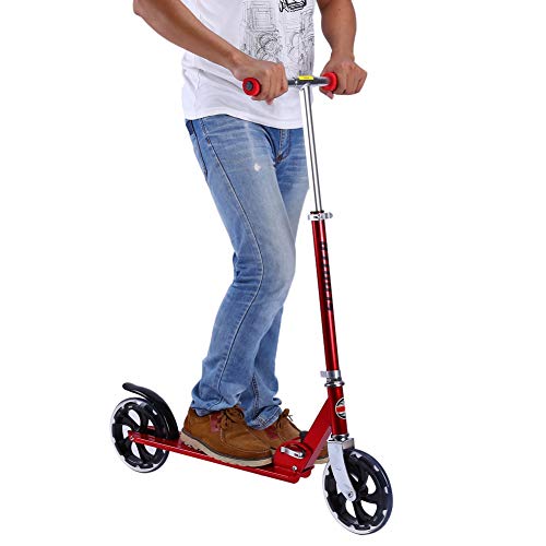 Auliuakz Folding Push Scooter,Folding Children/Adult Pro Stunt Push Scooter,Fixed Bar Height Adjustable UK 95cm Red | The Storepaperoomates Retail Market - Fast Affordable Shopping