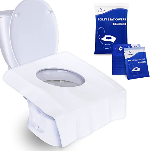 Toilet Seat Covers Disposable Flushable,20 Packs Individual Package Toilet Seat Cover Portable Airplane Travel Accessories for Public toilet Hotel Camping Adult Kids Potty Training