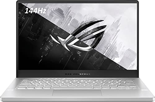 Asus ROG Zephyrus G14 VR Ready Gaming Laptop, 14″ 144Hz Full HD IPS Display, 8 Cores AMD Ryzen 9 5900HS,NVIDIA GeForce RTX 3060, Moonlight White-Tikbot Accessories (16GB RAM |1TB PCIe SSD)