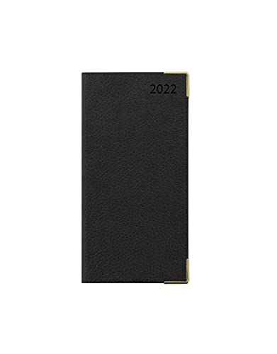 Letts Connoisseur Slim week to view with appointments 2022 diary – black