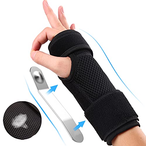 PEIZSON Carpal Tunnel Wrist Brace Night Support, Wrist Support Braces Right Hand with Splint for Tendonitis, Arthritis, Sprain, Carpal Tunnel Syndrome, Carpal Tunnel Pain Relief Brace for Men & Women