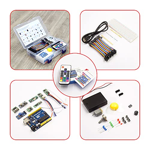 Super Starter Kit Based on Arduino UNO R3 with Tutorial and Controller Board Compatible with Arduino IDE, Includes Relay Wireless Radio Frequency Remote Control Switch Transmitter and Receiver kit | The Storepaperoomates Retail Market - Fast Affordable Shopping