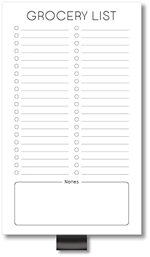 Evercio Grocery List Magnetic Notepad for Refrigerator | For Shopping Lists Fun Memo Note Pad for Fridge | Funny Office Gift for Coworkers | 4.5×7.5 Inches, 50 Sheets