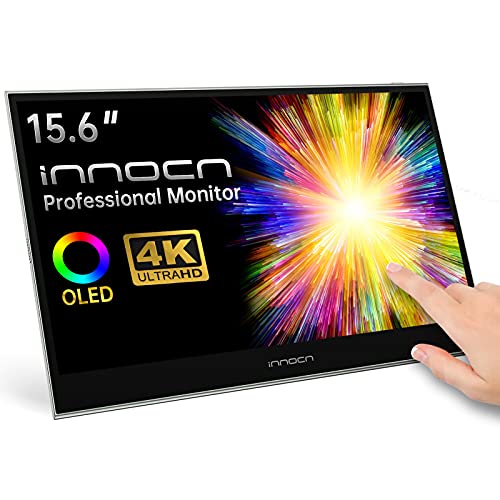 INNOCN 15.6″ Portable Monitor – OLED Touch Monitor with Battery Travel Second Touch Screen for Photo Editing with 4K, 100% DCI-P3, 100000:1, USB C External Monitor for Laptop,PC, Phone,Consoles