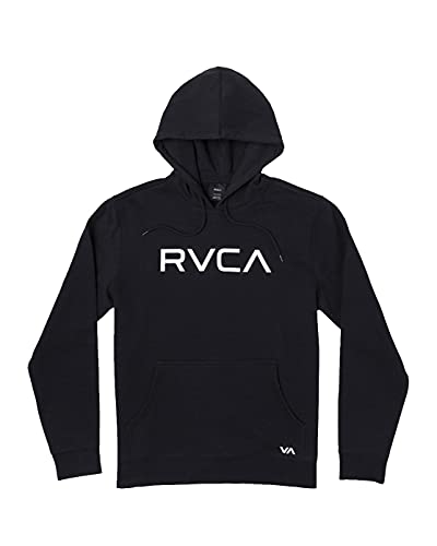RVCA Mens Big RVCA Hooded Sweatshirt – Big Rvca/Black | Large