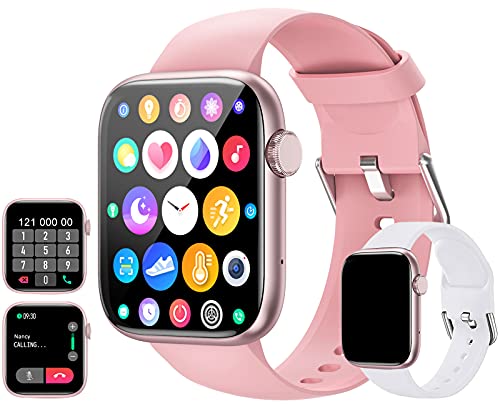 Smart Watch for Women(Answer/Make Call), 1.7′ Fitness Watch with Heart Rate Blood Pressure SpO2 Sleep Monitor IP67 Waterproof Activity Trackers and Smartwatches for iPhone Android Phones