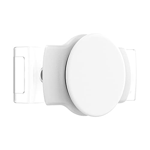 PopSockets Slide Stretch with Square Edges: Grip and Stand for Phones and Cases, Remove and Reposition, Swappable Top, White