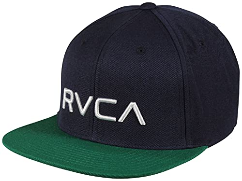 RVCA Twill Snapback Navy/Green One Size