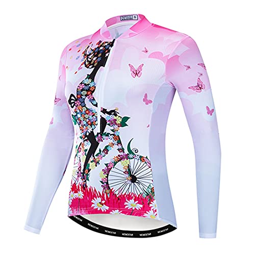 Weimostar Women’s Long Sleeve Cycling Mountain Bike Jersey Biking Shirt Jacket Tops