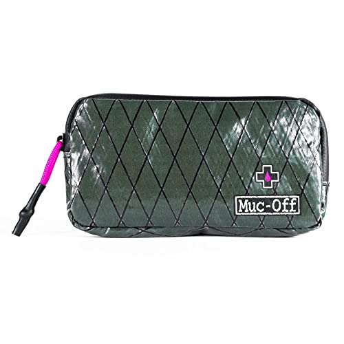 Muc-Off Rainproof Essentials Case, Green – Bike Pouch, Cycling Phone Wallet with Zipper – Bike Accessories for Storing Phone and Bike Tools