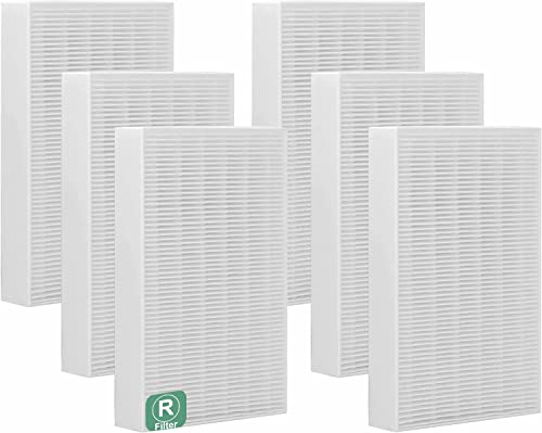 Pelano 6Pack HPA300 Replacement Filter R Compatible with Honeywell HPA300, HPA200, HPA100, HPA090 Series and HPA5300, Filter R HRF-R3 & HRF-R2 & HRF-R1, Hepa Only