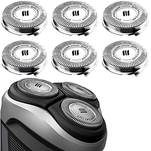 HQ8 Replacement Heads Fit for Philips Norelco Shaver Heads Razor Blades New Upgraded Compatible with Philips Norelco Shaver & Aquatec Shavers HQ7100, HQ8160, AT810, PT720, PT860, 8892XL, 6 Pack