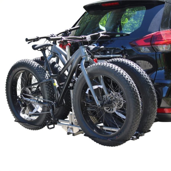 Futura GP RV Approved 2 Hitch Mounted E Bike Fatbike Carrier, 120 lbs Heavy Weight Capacity