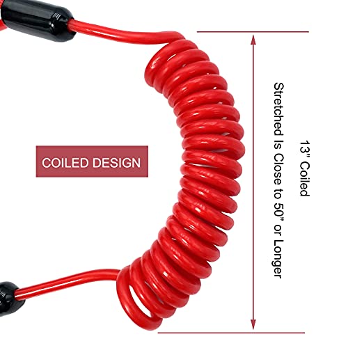 Boat Engine Emergency Stop Switch Safety Lanyard Cord Replacement for Yamaha Jet Ski WaveRunner WaveVenture WaveRaider WaveJammer WaveBlaster FX140 – Replace EW2-68348-00-00, 50 Inch/130 cm Long | The Storepaperoomates Retail Market - Fast Affordable Shopping