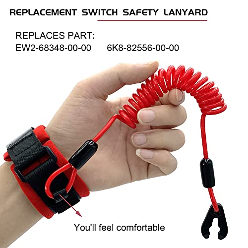Boat Engine Emergency Stop Switch Safety Lanyard Cord Replacement for Yamaha Jet Ski WaveRunner WaveVenture WaveRaider WaveJammer WaveBlaster FX140 – Replace EW2-68348-00-00, 50 Inch/130 cm Long | The Storepaperoomates Retail Market - Fast Affordable Shopping