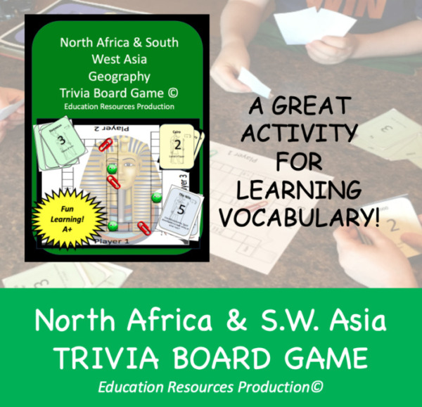 North Africa & South West Asia Geography Trivia Board Game