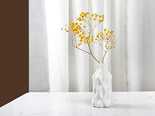 White Small Ceramic Vase Aromatherapy Bottle Artificial Dried Flower Porcelain Bud Vase, Creative Craft Ornament Modern Minimalist Origami Design for Home Office Banquet Decor | The Storepaperoomates Retail Market - Fast Affordable Shopping